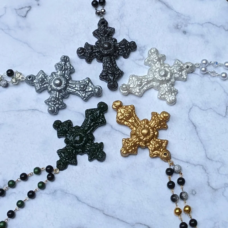 One-of-a-kind necklaces -Chunky Cross Necklace