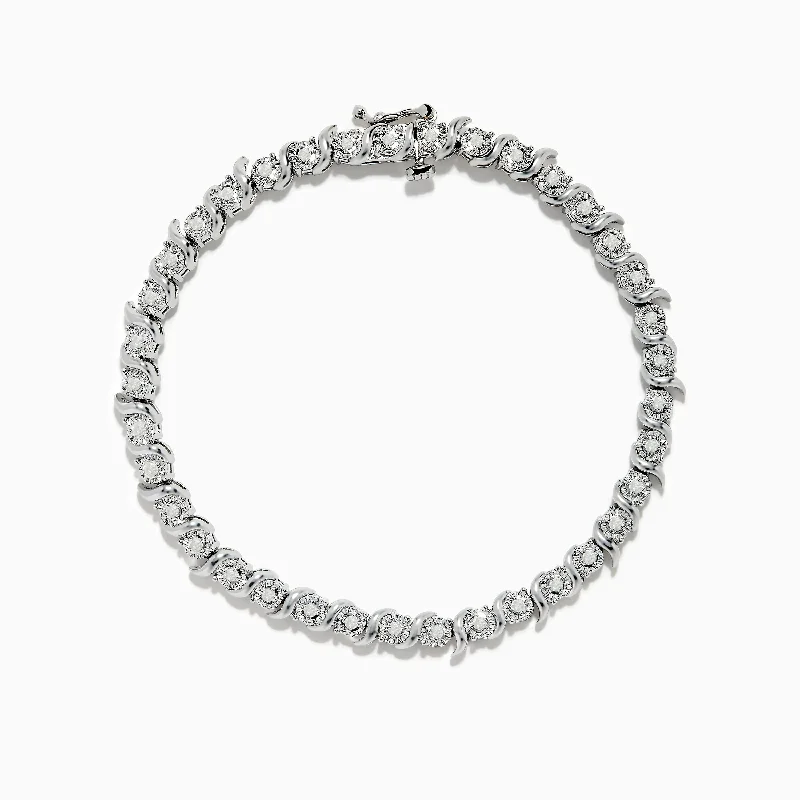 Ladies quiet elegance bracelets -925 Silver Diamond Tennis Bracelet