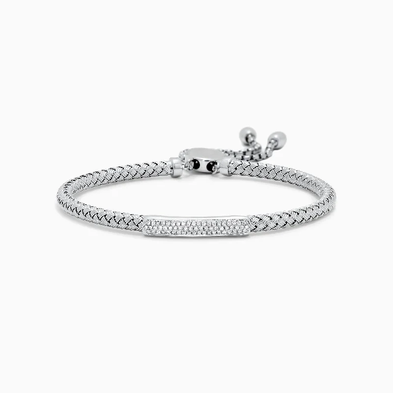 Ladies artisan crafted bracelets -925 Sterling Silver Diamond Accented Bracelet, 0.17 TCW