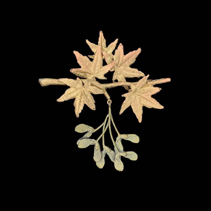 affordable enamel brooch for women -Japanese Maple Brooch - Statement