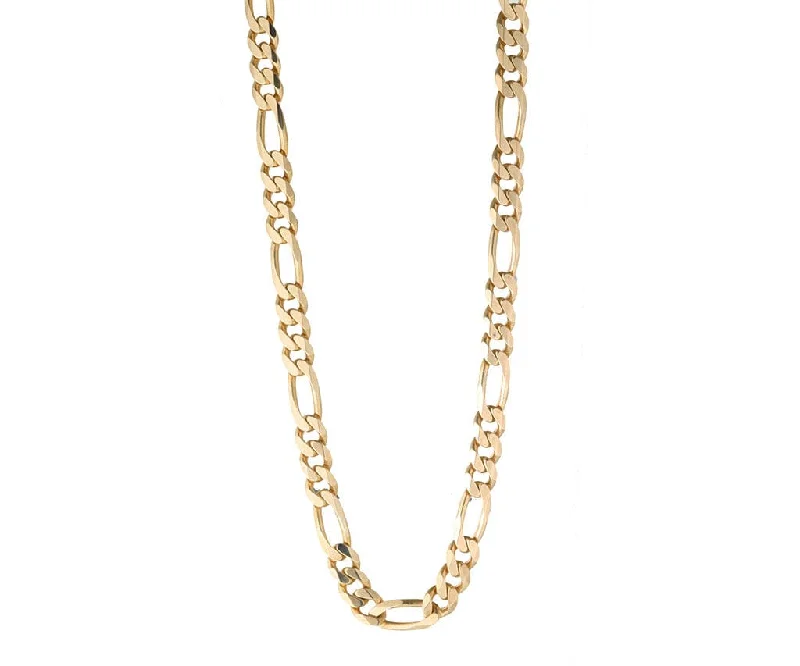 High-end gleam necklaces -4.0MM Polished Figaro Link Chain Necklace in 14K