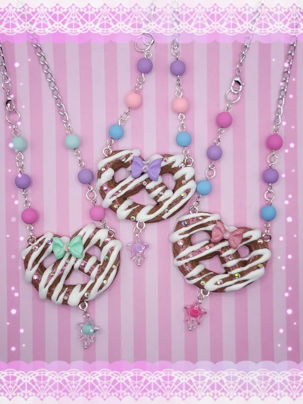 Keepsake glow necklaces -Yummy Icing Pretzel Necklace