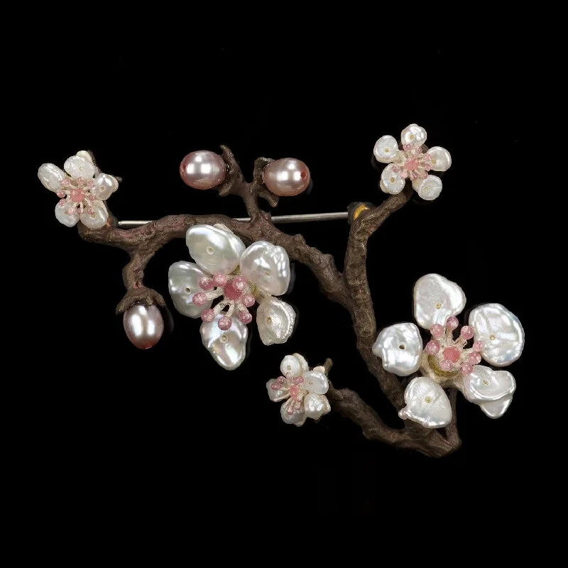 layered gem brooch for women -Cherry Blossom Brooch