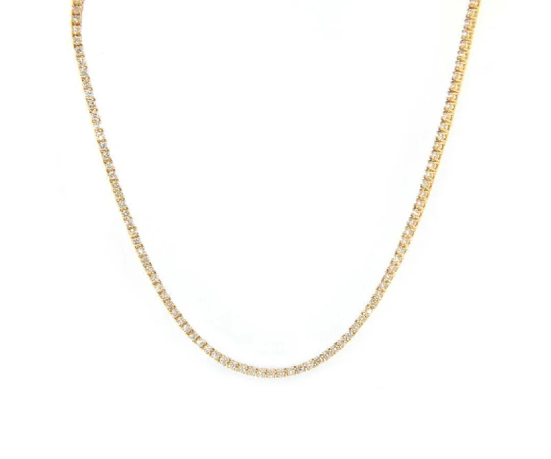 Mythical tale necklaces -New 4.30ctw Diamond Tennis Necklace in 18K