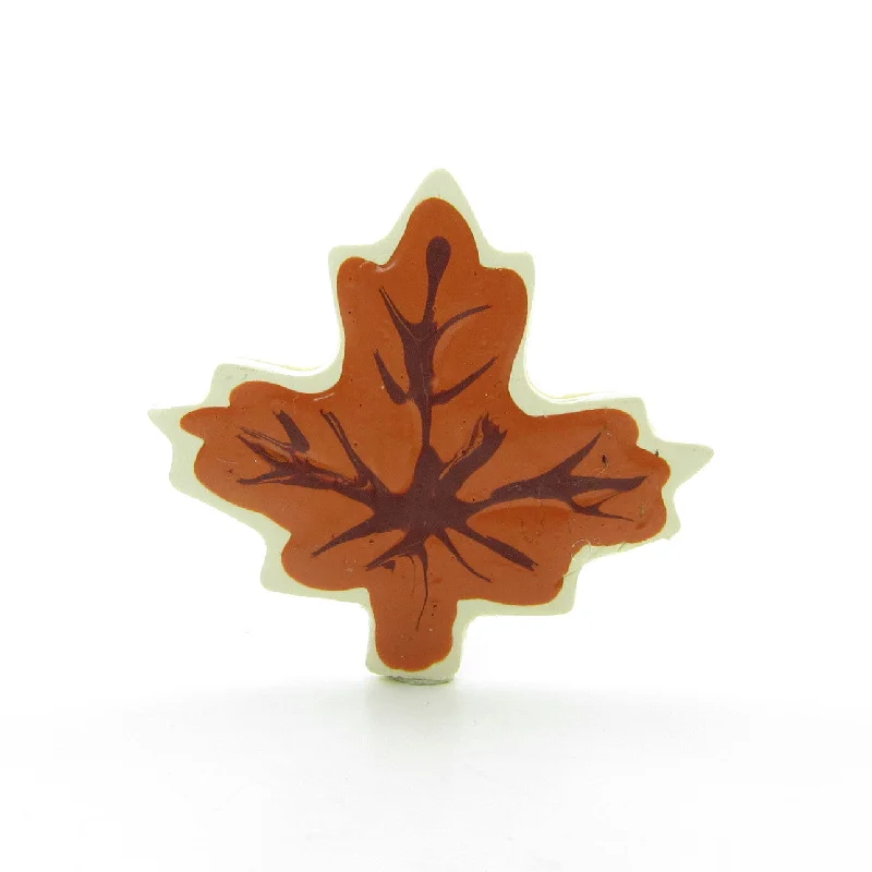 bar accent brooch for women -Fall Leaf Cookie Polymer Clay Brooch Pin