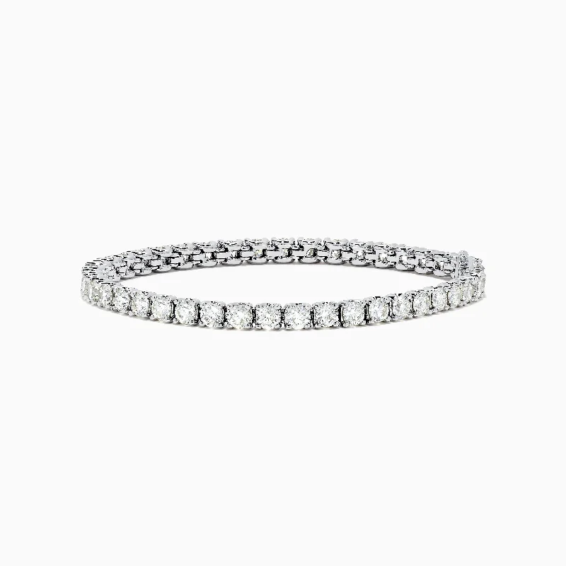 Ladies high-end gleam bracelets -14K White Gold Diamond Tennis Bracelet 8.43 TCW