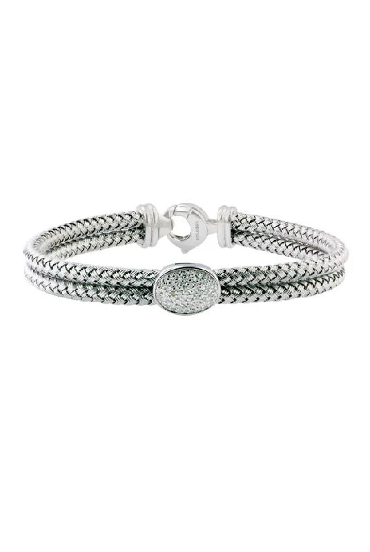 Ladies cosmic spark bracelets -925 Sterling Silver and Diamond Bracelet, .15 TCW