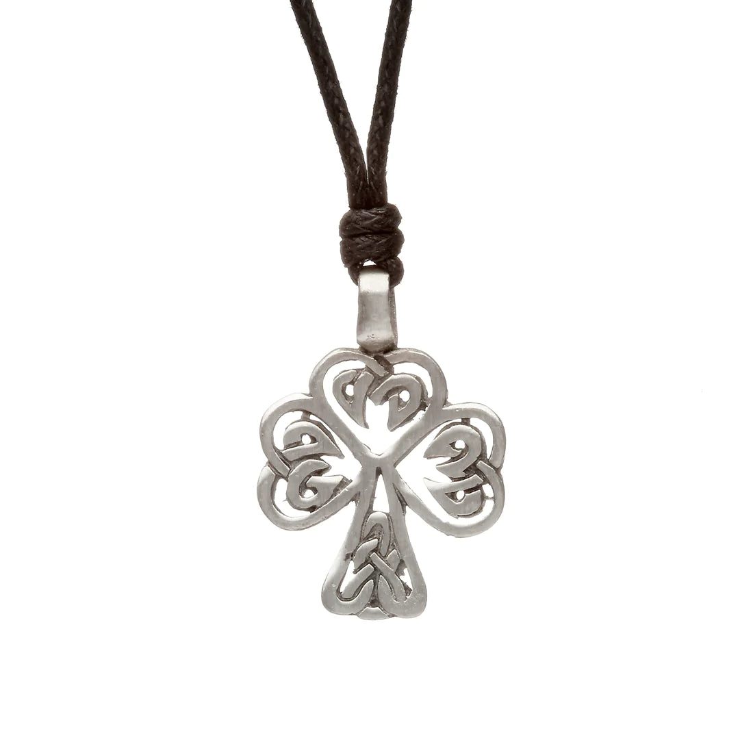 Winter frost necklaces -Celtic Shamrock Pewter Choker Necklace by Celtic Jewellery