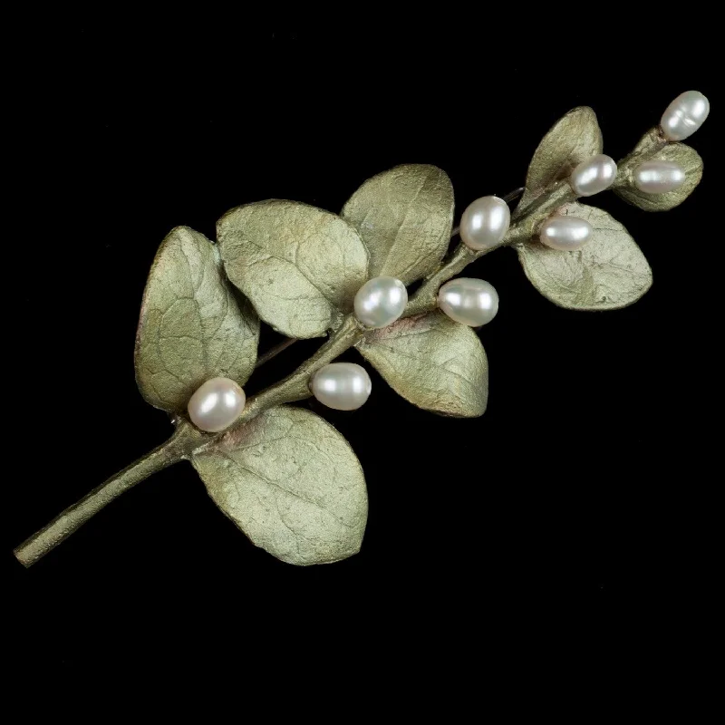 ladies white gold brooch beads -Irish Thorn Brooch