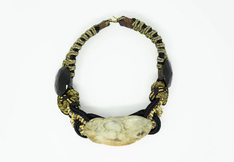 Dog bone necklaces -Chinese Choker Necklace, Alex & Lee circa 1979 – 1981