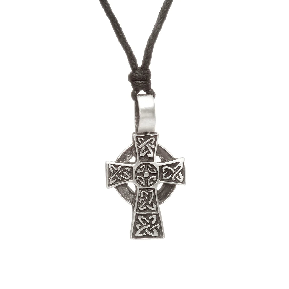 Everyday ease necklaces -Celtic Cross Pewter Choker Necklace by Celtic Jewellery