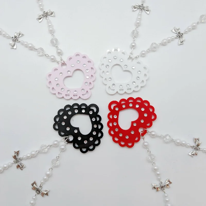 Sparkling Swarovski necklaces -Lovely Heart Necklace