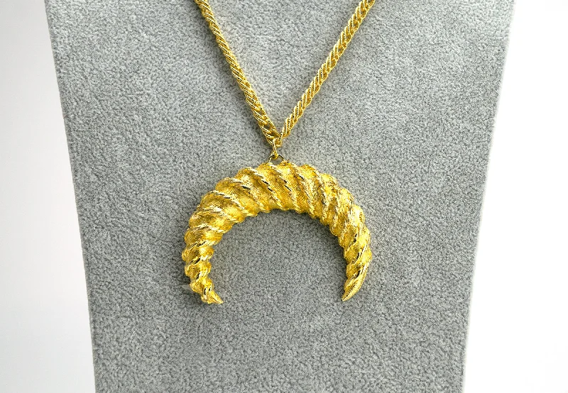 Striking bold necklaces -Vintage Maison de Fou Byzantine Crescent Necklace