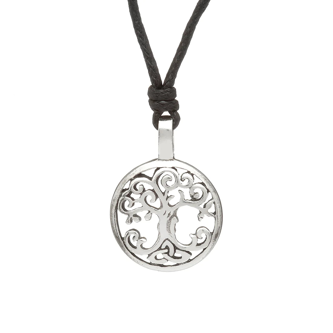 Heart-shaped gleam necklaces -Tree of Life Pewter Necklace by Celtic Legends / Amethyst Irish Jewellery