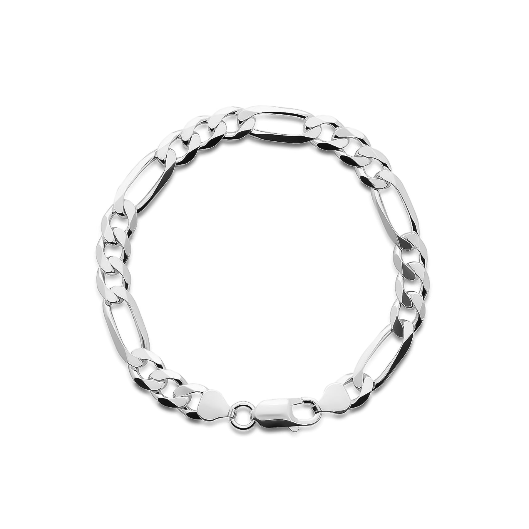 Ladies festive shine bracelets -SILVER FIGARO BRACELET