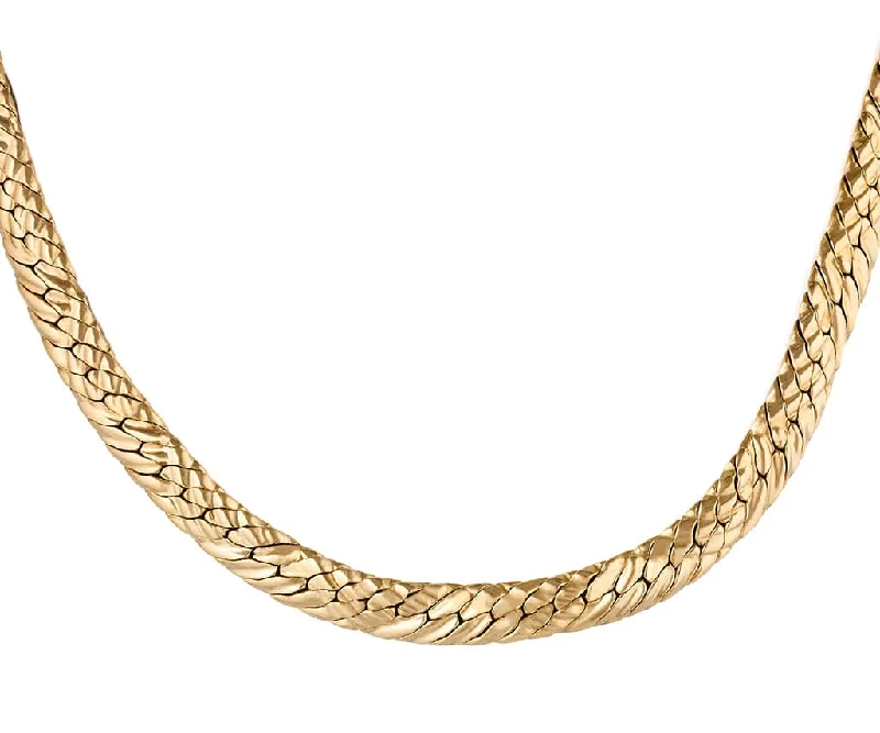 Spring blossom necklaces -Balestra Polished Wave Link Necklace in 18K