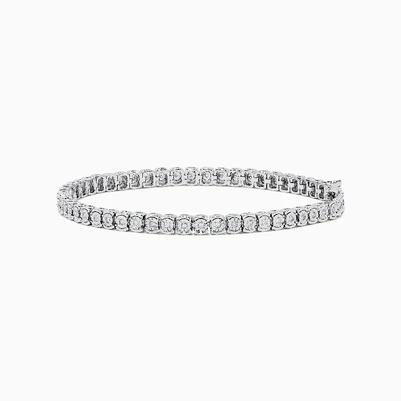 Ladies seasonal flair bracelets -925 Sterling Silver Diamond Tennis Bracelet