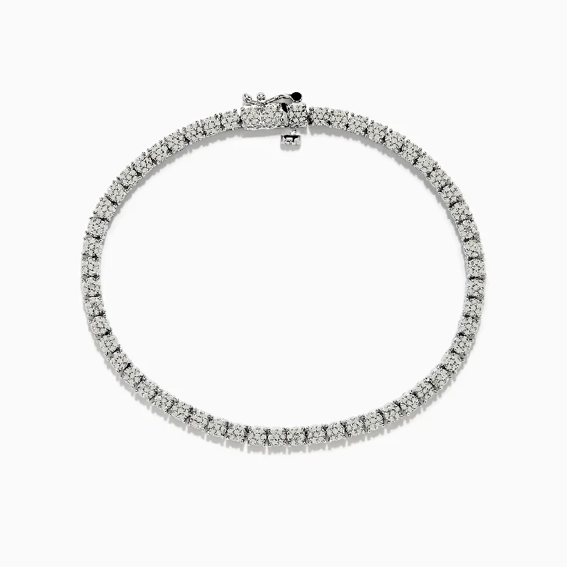 Ladies eye-catching bold bracelets -925 Sterling Silver Diamond Tennis Bracelet