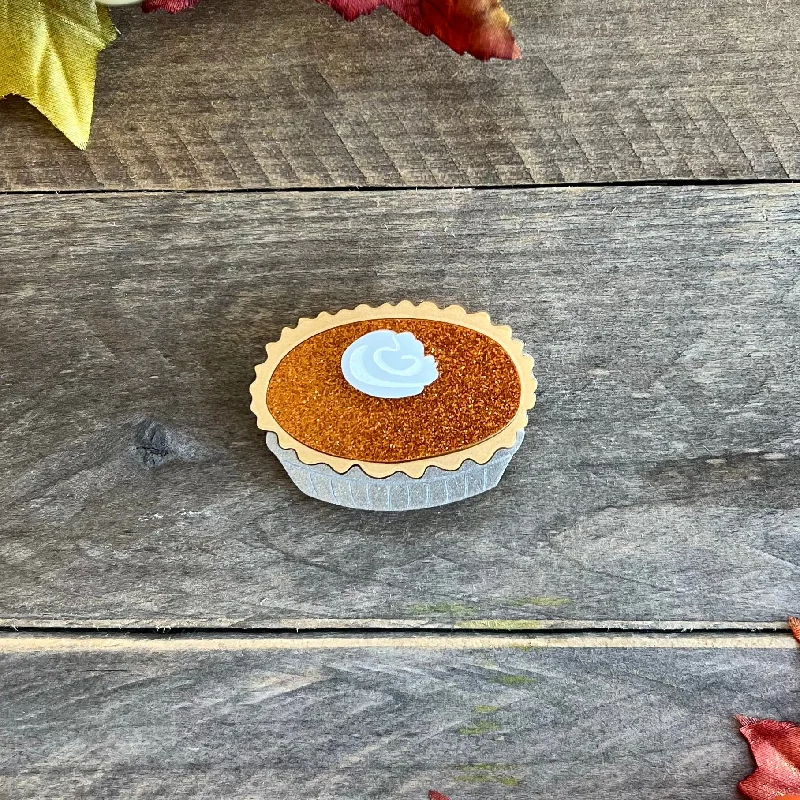 oxidized silver brooch for women -Pumpkin Pie Brooch