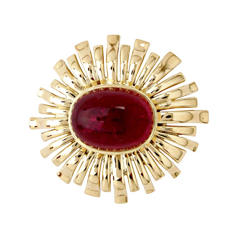 moonstone brooch for women elegant -Brooch- Rubellite (1249C)