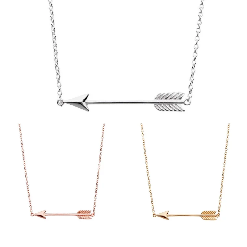 Tropic flair necklaces -Sterling Silver Necklace - Arrow*