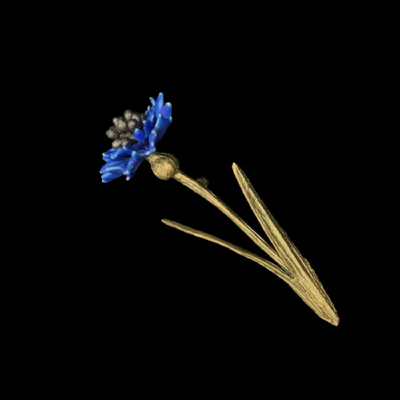 floral cutout brooch for women -Blue Cornflower Brooch