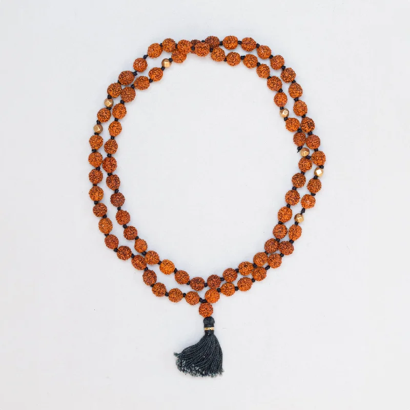 Starlit shine necklaces -Vintage Rudraksha Beads Necklace