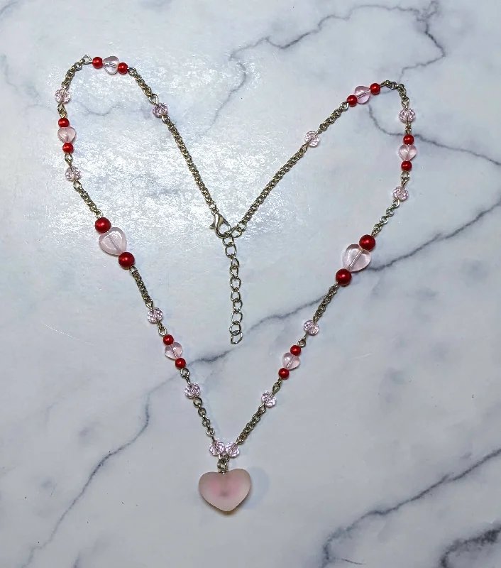 Tight clavicle necklaces -Chunky Heart Necklaces