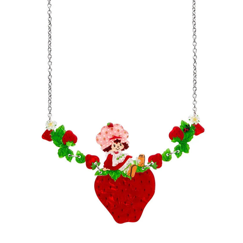 Antique relic necklaces -Erswilder x Strawberry Shortcake - Sitting on a Strawberry Necklace