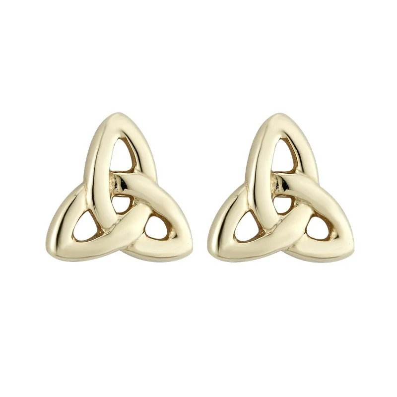 silver stud earrings for women custom -14K Gold Trinity Knot Earrings