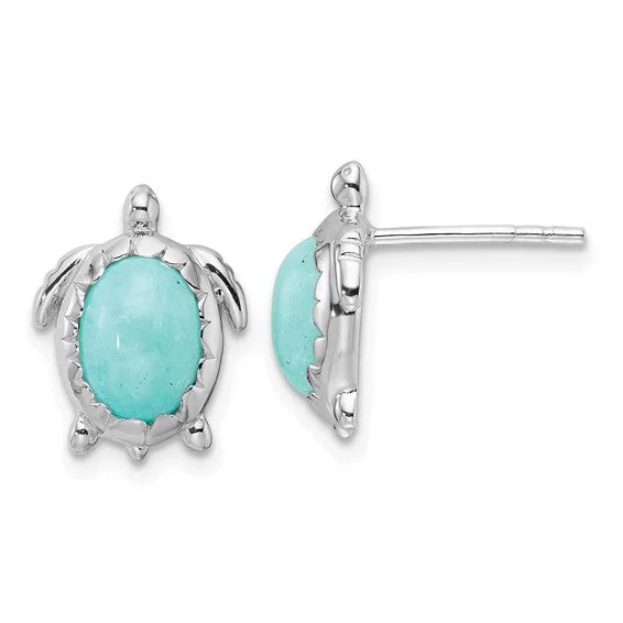 mixed metal earrings for women -Sterling Silver Amazonite Earrings