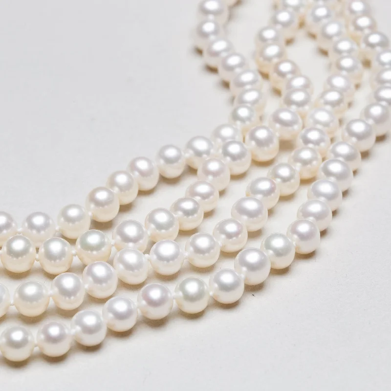 Quiet elegance necklaces -Vintage Tiffany Extra Long Pearl Necklace