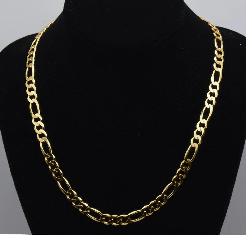 Zen flow necklaces -Milor - Vintage Vermeil Figaro Link Chain Necklace - 20"