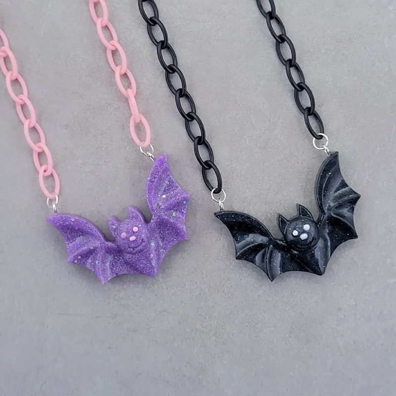 Emerald shine necklaces -Happy Bat Necklace