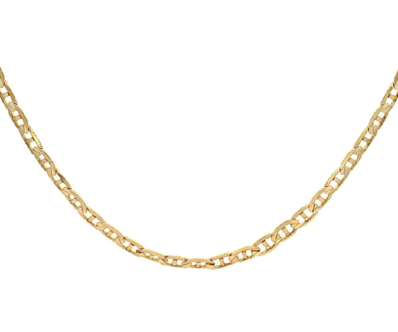 Celtic weave necklaces -5.0MM Polished Marine Link Chain Necklace in 14K