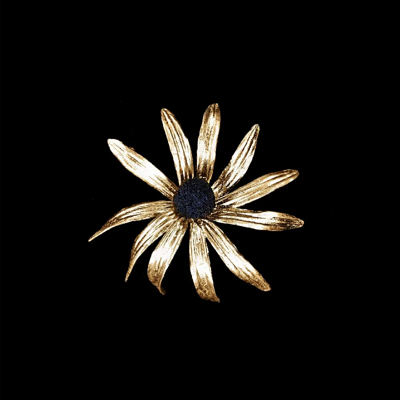 ladies brooch gemstone clusters -Black-Eyed Susan Brooch - Statement