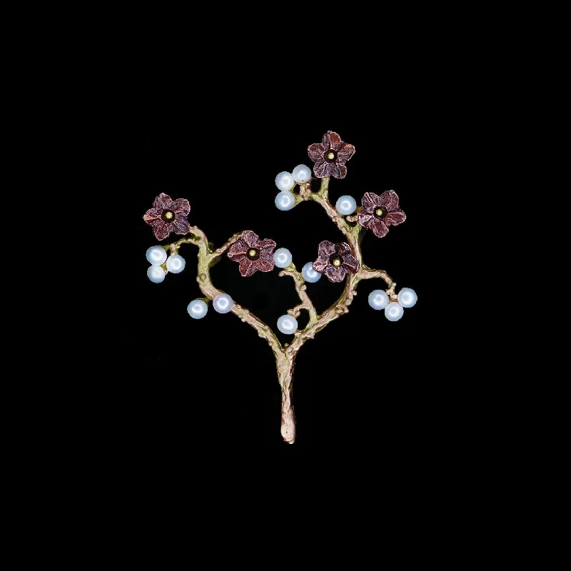 adjustable ladies brooch with pins -Ume Brooch - Flowers