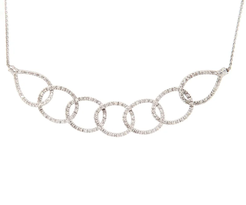 Petal soft necklaces -1.00ctw Diamond Interlocking Circles Necklace in 14K and 18K