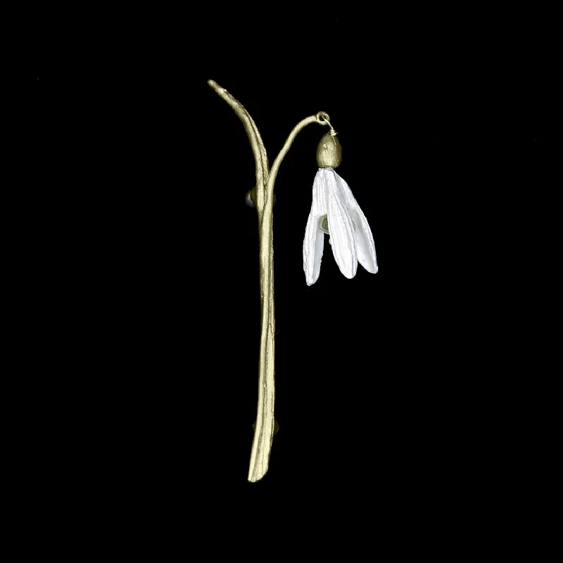 ladies brooch geometric cuts -Snowdrops Brooch - Dainty