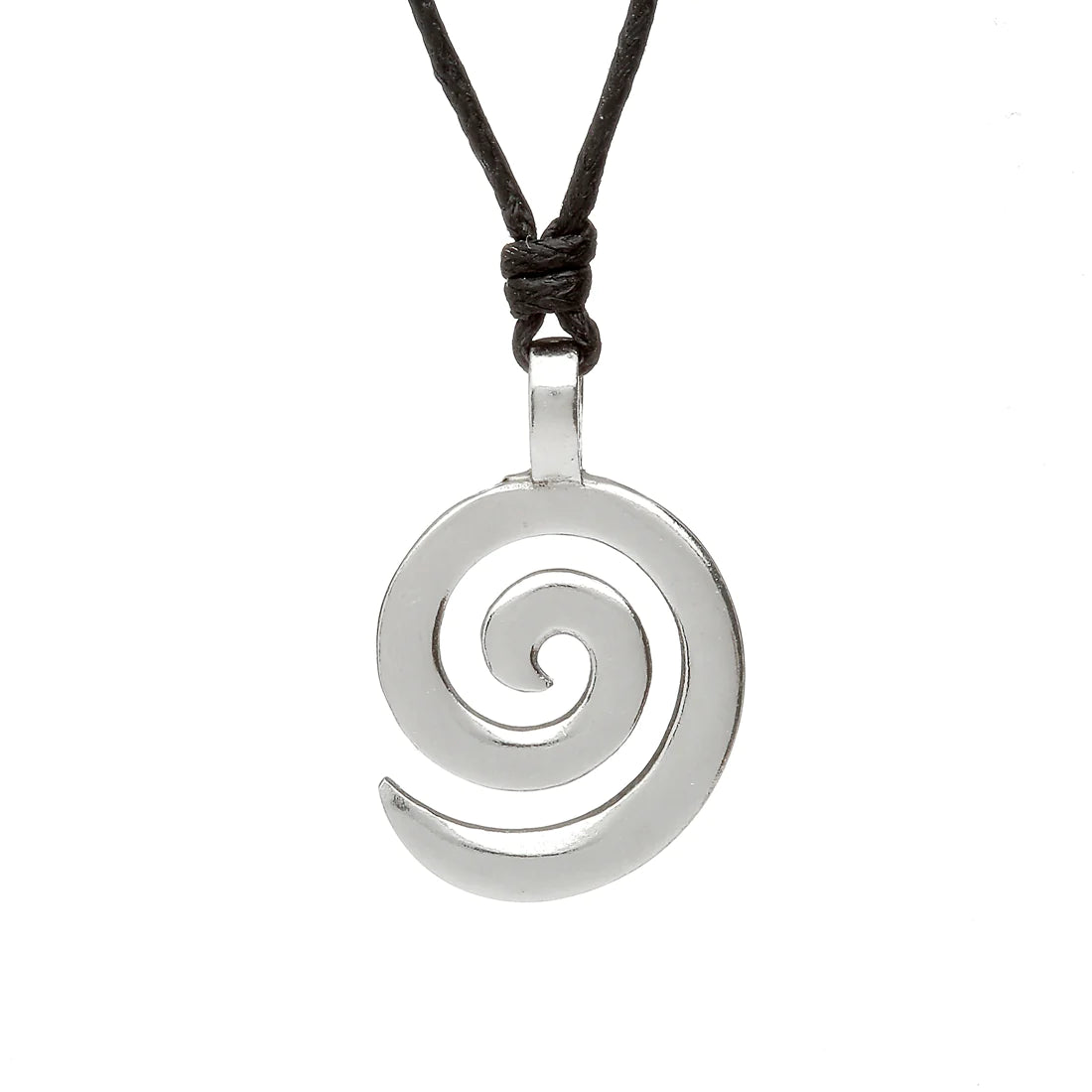 Bohemian spirit necklaces -Celtic Spiral Pewter Necklace by Celtic Legends / Amethyst Irish Jewellery