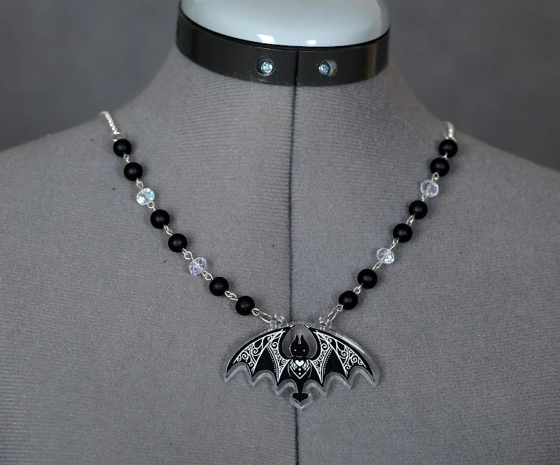 Key glow necklaces -Instant Shipping! Bat Moonlight Necklace (2 Shapes)